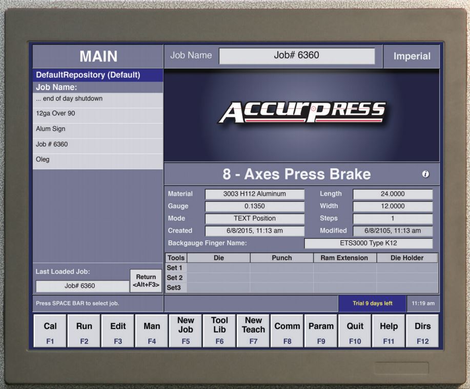 Press Brake Controls